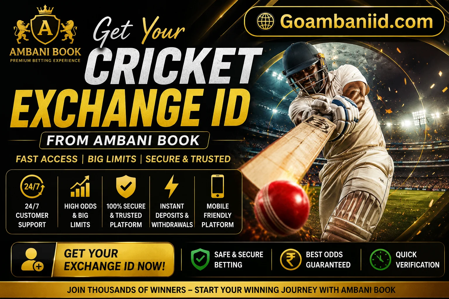 Cricket Exchange ID from AmbaniBook